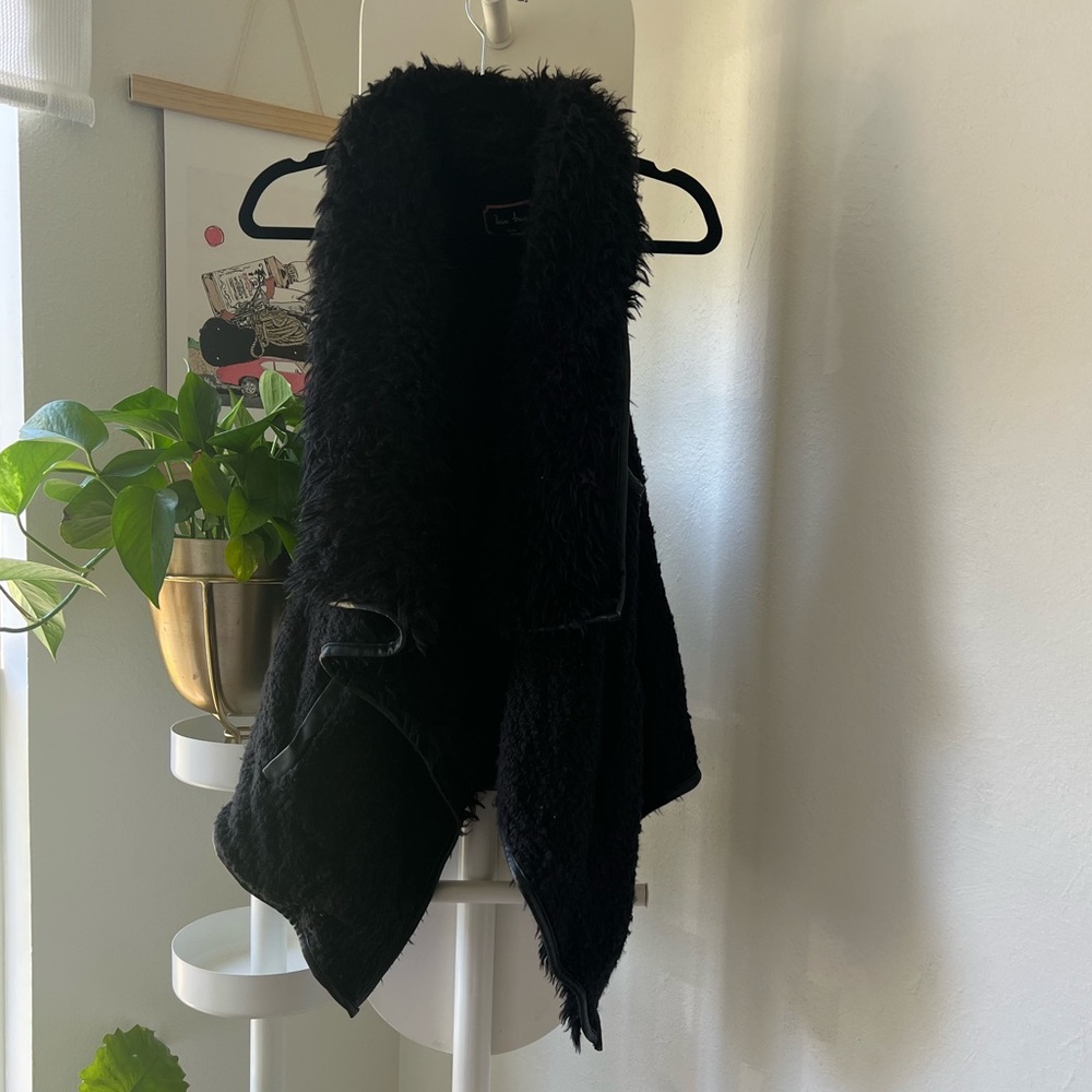 Love Tree Black Draped Vest